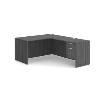 gray L-Shaped desk